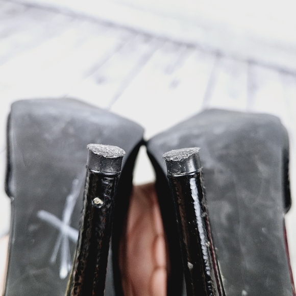 COLIN STUART | d'orsay patent leather pointed toe high heel pumps - Picture 11 of 12